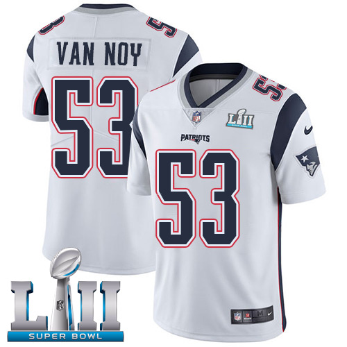 Nike Patriots #53 Kyle Van Noy White Super Bowl LII Men's Stitched NFL Vapor Untouchable Limited Jersey